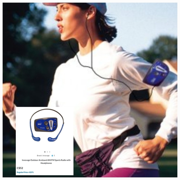 AM /FM SPORTS RADIO With ADJUSTABLE ARMBAND & STEREO EARPHONES 🎧 - Picture 2 of 4